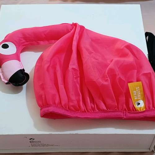 Plastic swimming cap with flamingo figure new