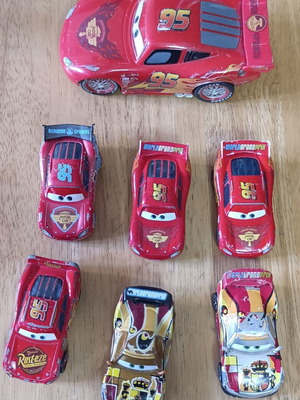 McQueen vehicles used, pack of 7 pieces
