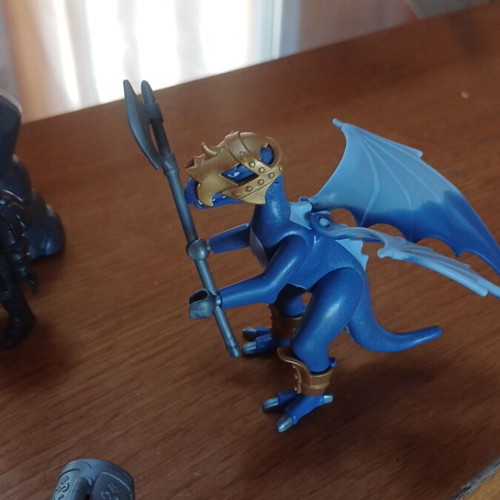 Playmobil 5657 Knight and Dragon used, older model with missing parts