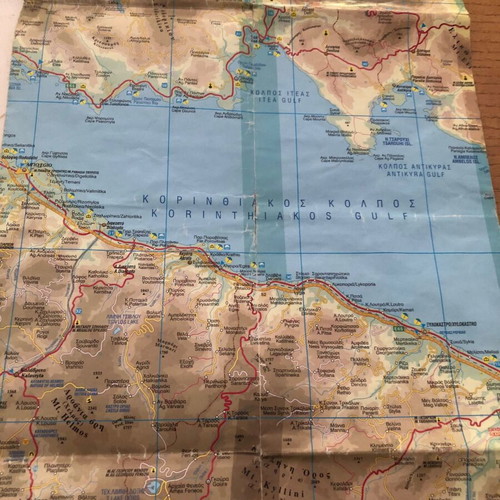 Thessaly Central Greece map and guide used, scale 1:250,000