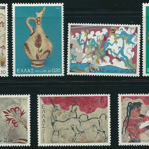 Hellas 1973 Thira Findings Complete Stamp Set MNH