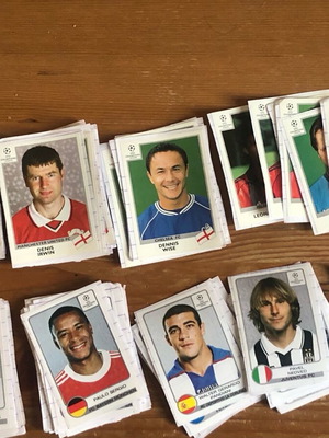 Χαρτάκια Champions League Panini μεταχειρισμένα, 100 τεμάχια 1999-2002