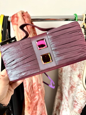 Evening bag like new, purple handbag
