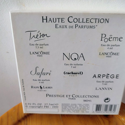 Perfume miniatures new, collectible set with 5 authentic fragrances
