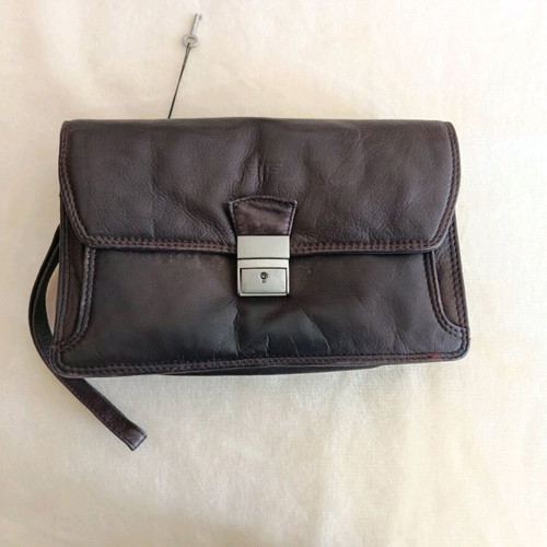 Men's leather bag like new, brown with multiple inner compartments