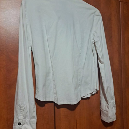 White shirt with silver metal buttons, size S like new