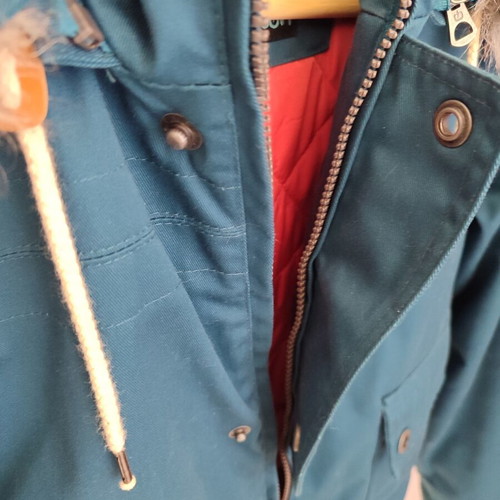 Emerson women's petrol jacket size M like new with detachable hood and synthetic fur