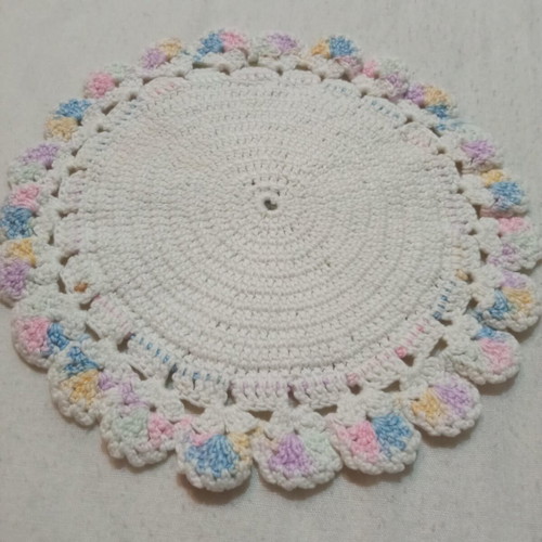 Vintage handmade knitted doily like new