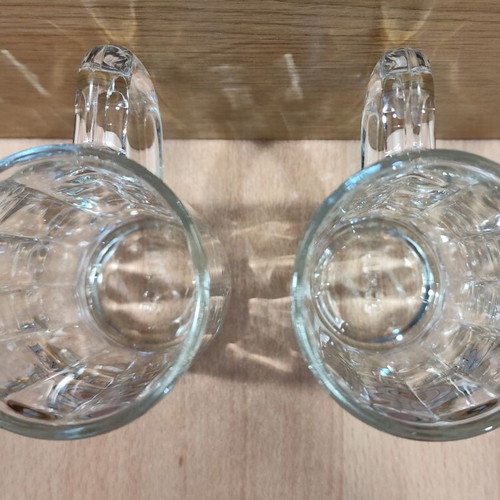 Paulaner beer set of two promotional glass mugs 250ml like new