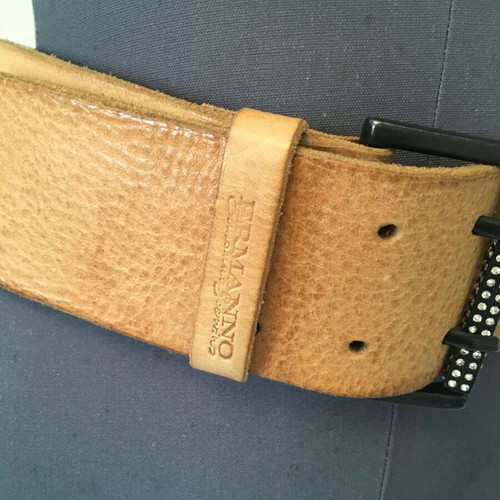 Ermanno Scervino leather belt like new, brown, size 70