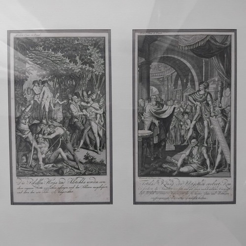 Chalcographies 18th Century by Johann Caspar Weinrauch used, framed set