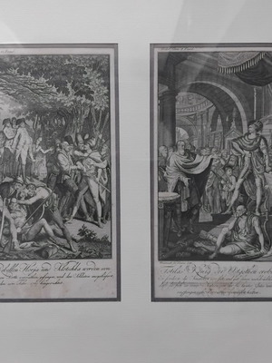 Chalcographies 18th Century by Johann Caspar Weinrauch used, framed set