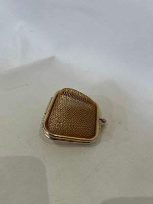 Vintage mini coin purse with gold metal mesh 7.5x8x3