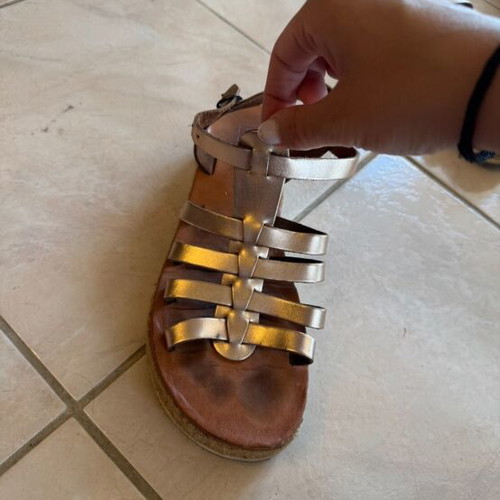Esiot sandals like new, brown and gold, size 39, slippers