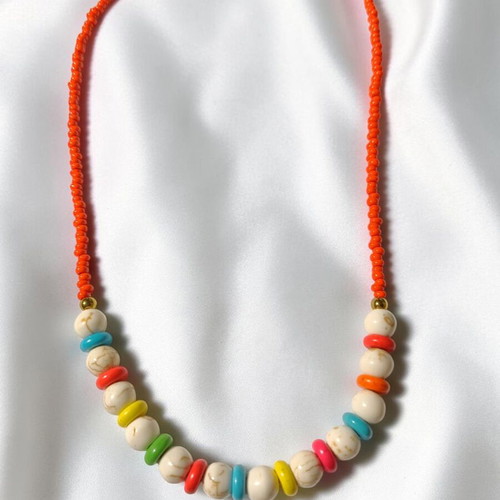 Candy Orbit necklace new, colorful with planet-like beads