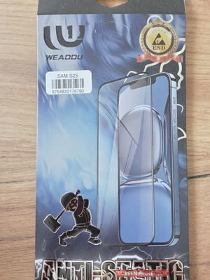 Tempered glass screen protector for Samsung S25 like new, compatible with S24