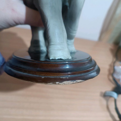 Vintage decorative elephant used with wooden base