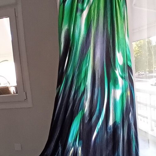 Maxi dress Must with butterfly print like new, halter neck, colorful