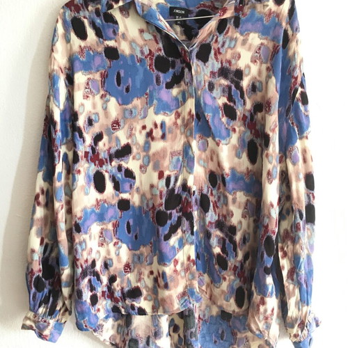 Jensen retro vintage colourful viscose shirt XL