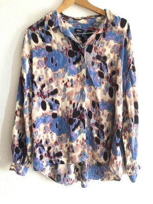 Jensen retro vintage colourful viscose shirt XL