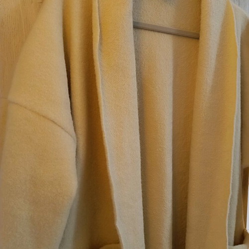 Beige coat like new, ankle length, very warm