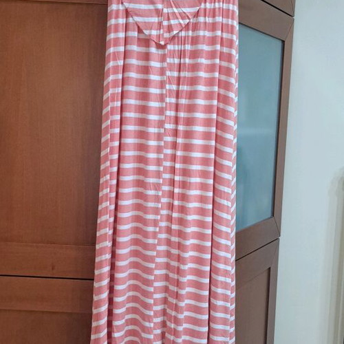 Maxi summer dress like new, one size, red and pink