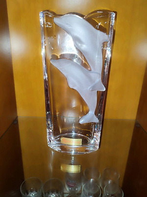 Nauhtmann decorative crystal Andodocheio with two dolphins