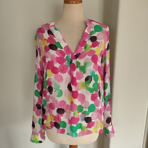 Herzen's Angelegenheit colorful silk blouse like new, S/M