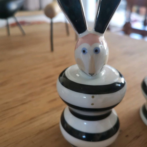 Villeroy Boch salt and pepper set used, Easter with bunny design