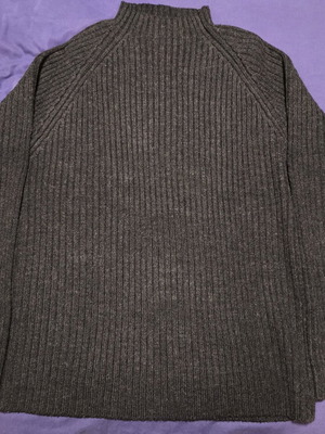 Whispering Smith winter sweater with turtleneck, used, XL, black and blue