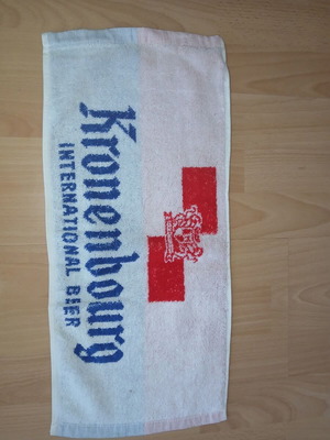 Kronenbourg vintage promotional beer towel like new, cotton
