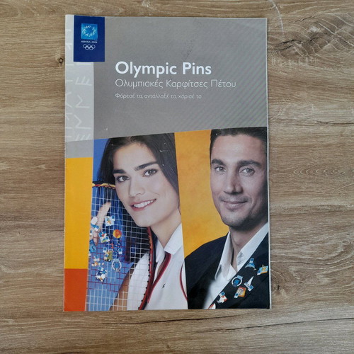 Athens 2004 Pin Catalog used, A4 triptych
