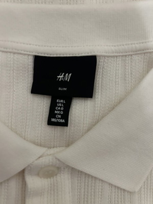 H&M white T-shirt size L, like new