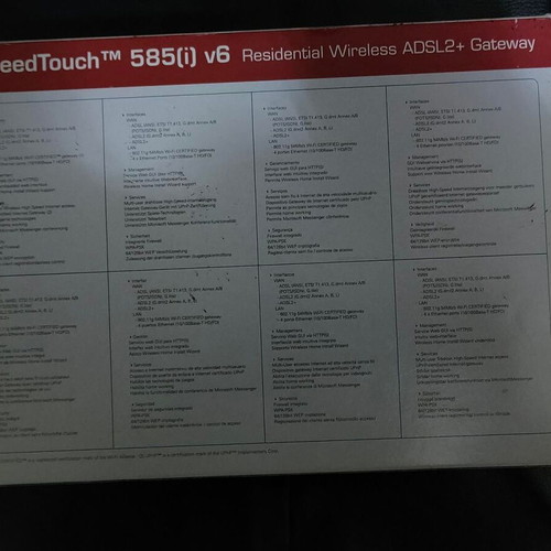 Thomson SpeedTouch 585v6 ADSL2+ Wireless Router like new