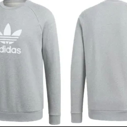 Adidas Originals TREFOIL CREW sweatshirt Medium like new, grey and white
