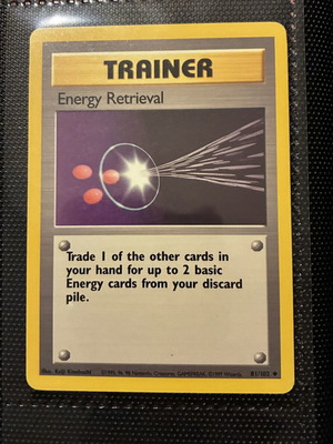 Pokemon TCG κάρτα Energy Retrieval μεταχειρισμένη, καλή κατάσταση