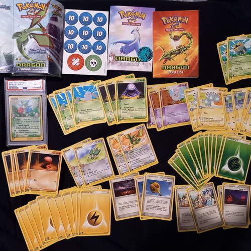 Ex Dragon Windblast Pokemon deck like new with mint booklets and PSA 8 foil Roselia card