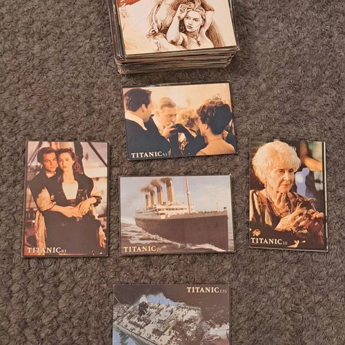 Titanic 1997 collectible card set used, 170 cards