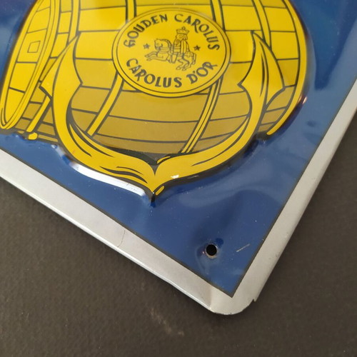 Gouden Carolus Beer Advertising Metal Sign 29x39 cm like new