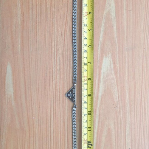 Necklace Chain Prada Milano Dal 1913 used, gray and brown