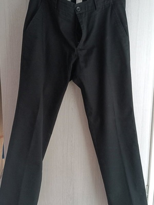 Inesis men's fabric pants black used, straight fit, size L