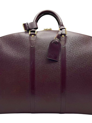 Louis Vuitton Helanga Taiga кожена пътна чанта употребявана, червена