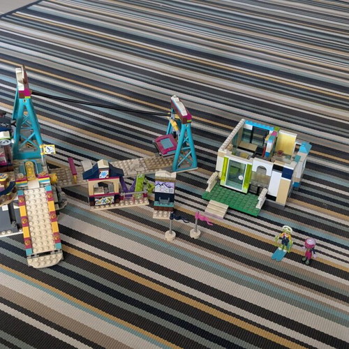 LEGO Friends 41324 Snow Resort Ski Lift with extra handmade lodge