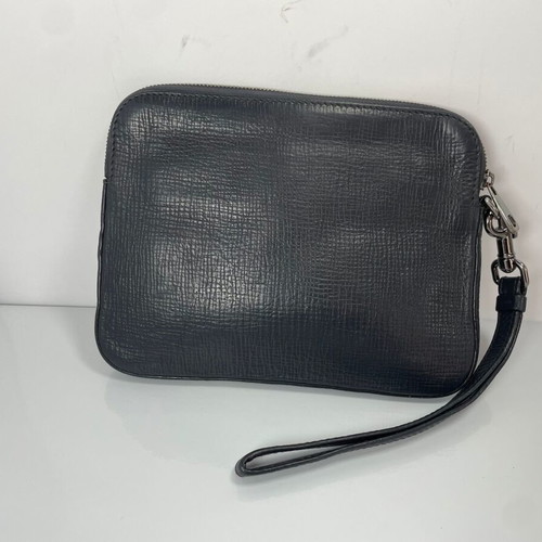 Dolce & Gabbana men leather clutch used, gray
