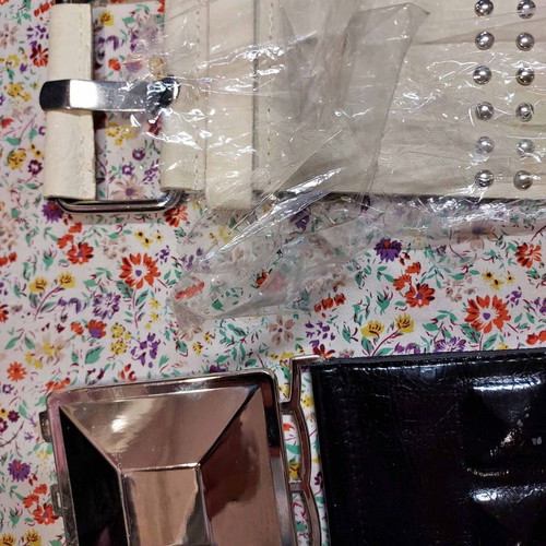 Two waist belts new with silver buckles