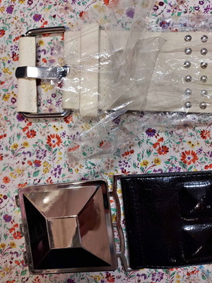 Two waist belts new with silver buckles