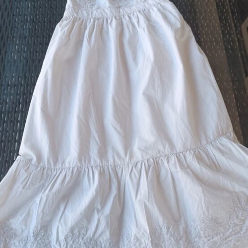 Benetton white boho summer dress for girls 8-9 years like new