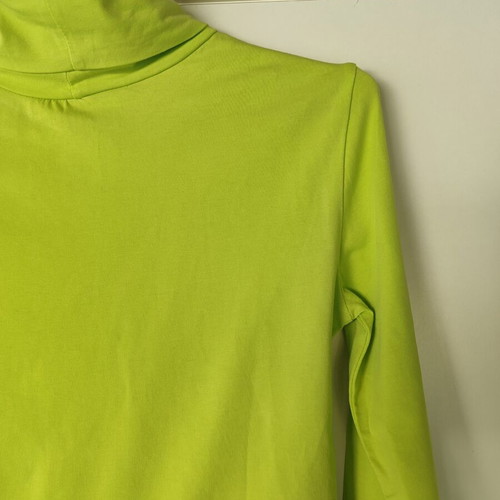 Shein turtleneck blouse like new, green and yellow, size M