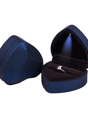 Blue wedding ring box with projector new