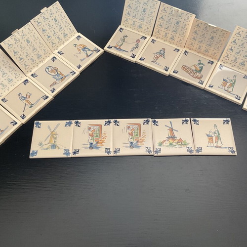 Vintage KLM souvenir coasters set of 14, like new